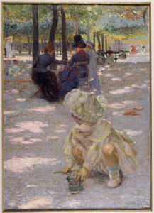 En august eftermiddag i Luxembourg, 1886 af Henri Edmond Cross