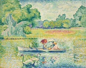 Sejlads i Bois de Boulogne; Sejltur i Bois de Boulogne, ca. 1899-1900 af Henri Edmond Cross