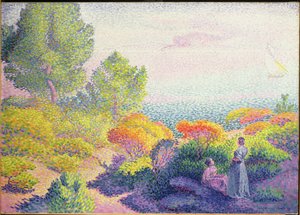 Landskab med to kvinder, 1895 af Henri Edmond Cross