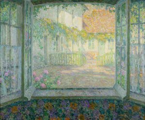Gårdhave fra et vindue af Henri Eugene Augustin Le Sidaner