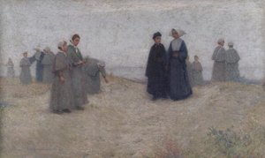 De forældreløses Promenade, 1888 af Henri Eugene Augustin Le Sidaner