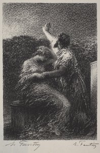 Troldmanden Balthazar og Fatime af Henri Fantin-Latour