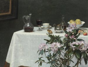 Stilleben: Hjørnet af et bord af Henri Fantin-Latour