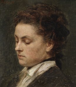 Studie til portrættet af Victoria Dubourg, kunstnerens hustru af Henri Fantin-Latour