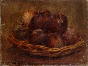 En kurv med blommer, 1869 af Ignace Henri Jean Fantin Latour