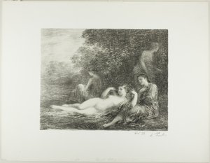 Badende Kvinder, fjerde store tallerken af Ignace Henri Jean Fantin-Latour