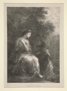 Duo af af Ignace Henri Jean Fantin Latour