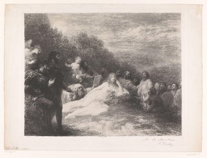 Faust og Mephisto ser Helen af ​​Troja Helene af Ignace Henri Jean Fantin Latour