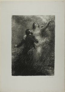 Finale af den flyvende hollænder, anden plade af Ignace Henri Jean Fantin Latour