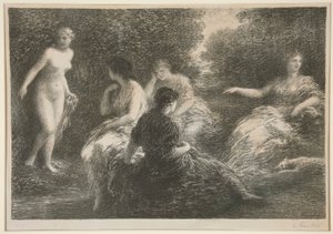 Fem nymfer af Ignace Henri Jean Fantin Latour