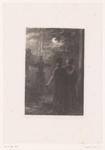Héro og Ursule ved et springvand i måneskin Béatrice og Benedict. Akt I. Nocturne Hector Berlioz