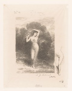 Jonge kvinde med sjaal Den unge patient Gedichten van André Chénier (serietitel) Illustrationer til André Chéniers digte (serietitel) af Ignace Henri Jean Fantin Latour