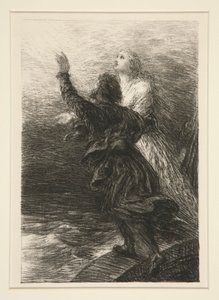 The Flying Dutchman: Act III, The Ecstasy of Senta and the Dutchman af Ignace Henri Jean Fantin Latour