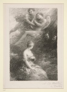 La damnation de Faust: apparition de Marguerite (The Damnation of Faust: The Aparition of Marguerite) af Ignace Henri Jean Fantin Latour