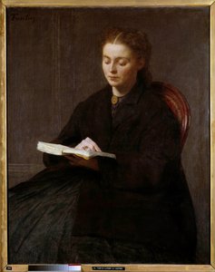 Læsemaleri af Henri Fantin Latour (Fantin-Latour af Ignace Henri Jean Fantin Latour