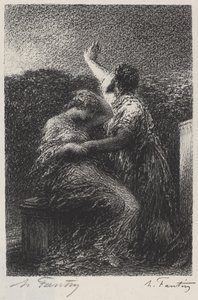 Magus Balthazar og Fatima af Ignace Henri Jean Fantin-Latour