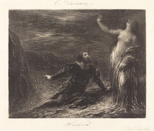 Manfred og Astarte (2. plade) af Ignace Henri Jean Fantin Latour