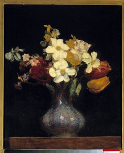 Narcisser og tulipaner Maleri af Henri Fantin Latour (Fantin-Latour af Ignace Henri Jean Fantin Latour