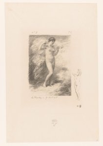 Néere met wapperende sluier Neere Gedichten van André Chénier (serietitel) Illustrationer til André Chéniers digte (serietitel) af Ignace Henri Jean Fantin Latour
