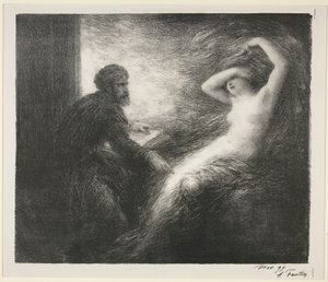 Parsifal: Akt II. Fremkaldelse af Kundry af Ignace Henri Jean Fantin Latour