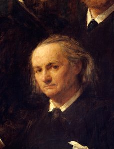 Portræt af digteren Charles Baudelaire (1821-1867) Detalje af maleriet "" Hommage a Delacroix"" af Henri Fantin Latour (Fantin-Latour) af Ignace Henri Jean Fantin Latour