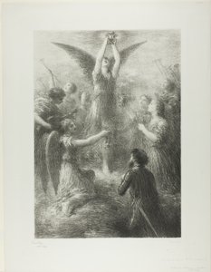 Optakt til Lohengrin, anden plade af Ignace Henri Jean Fantin Latour
