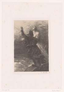 Senta og hollænderen stiger op til himlen Le Vaisseau-Fantome. Akt III. Ravissement de Senta et du Hollandais Richard Wagners liv og værker (serietitel) af Ignace Henri Jean Fantin Latour