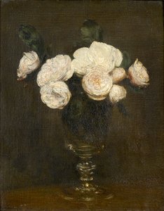 Stilleben: Malmaison Roses, 1872 af Ignace Henri Jean Fantin Latour