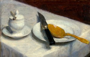 Stilleben med sennepsgryde, 1860. af Ignace Henri Jean Fantin Latour