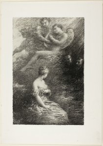 Fausts fordømmelse: Marguerites tilsynekomst af Ignace Henri Jean Fantin Latour