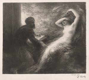 Fremkaldelsen af Kundry af Ignace Henri Jean Fantin-Latour
