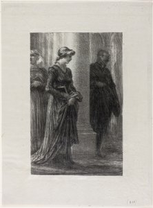 Mestersangerne i Nürnberg, 1. akt: Walther og Eva mødes af Ignace Henri Jean Fantin Latour