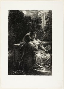 The Trojans at Carthage: Act III, Love Duet af Ignace Henri Jean Fantin Latour