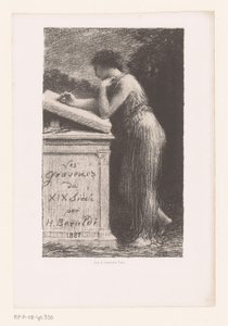 Titelprent voor: Gravørerne i det XIX århundrede Litografi af Ignace Henri Jean Fantin Latour