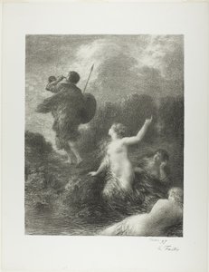 Twilight of the Gods: Siegfried and the Rhine Maidens af Ignace Henri Jean Fantin Latour