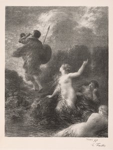 Twilight of the Gods: Siegfried and the Rhine Maidens af Ignace Henri Jean Fantin Latour