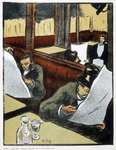 På cafeen - tegning af Henri Gabriel Ibels