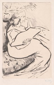 Siddende kvinde, ca. 1895-1900. af Henri Gabriel Ibels