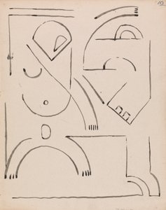 Abstrakt figursammensætning af Henri Gaudier Brzeska