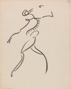 Dansende figur, i profil