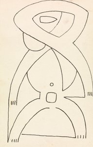 Figurstudie til et reliefdesign af Henri Gaudier Brzeska