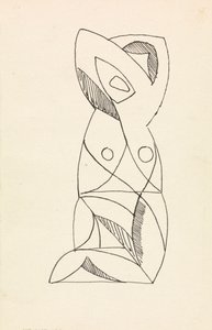 Knælende kvindefigur af Henri Gaudier Brzeska