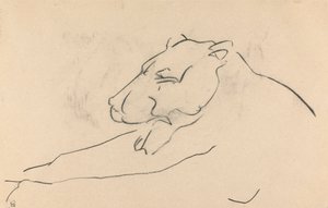 Tilbagelænet Løvinne af Henri Gaudier-Brzeska