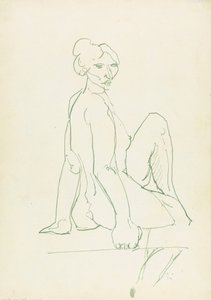 Siddende kvindefigur af Henri Gaudier-Brzeska