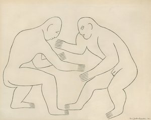Wrestlerne af Henri Gaudier-Brzeska