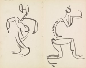 To figurstudier af Henri Gaudier Brzeska