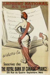 Abonner hos The Royal Bank of Canada France, 1920. af Henri Georges Meunier