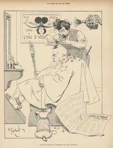Klipning af kongen af Thule: en mand hos barberen (litho)