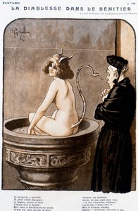 The Devil in the Benitier - af Henry Gerbault (1863-1930), i "" Fantasio"" fra 01/02/1926