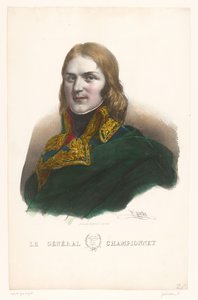 Portræt af Jean-Étienne Championnet Le General Championnet (titel på objekt) Generals of the Empire (serietitel) af Henri Grevedon